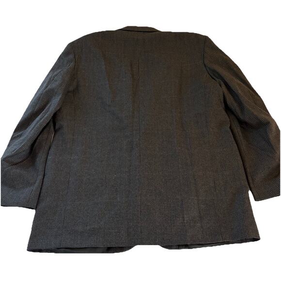 Oscar de la Renta Men’s Wool Black & Gray Herringbone Sport Coat Blazer Sz 46L - Picture 5 of 15